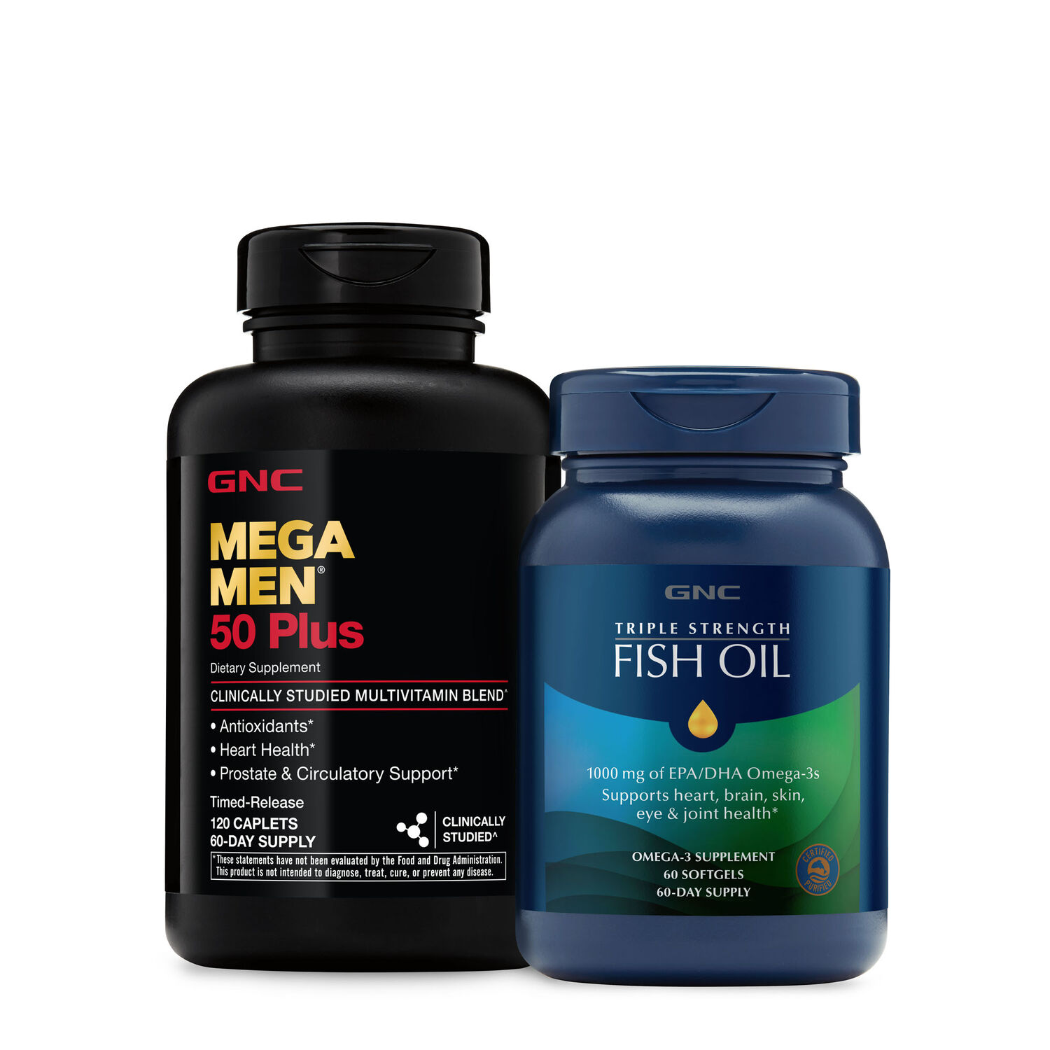 Mega Men 50 Plus Multivitamin + Fish Oil Bundle